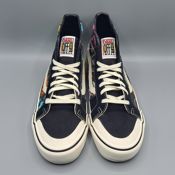 New Vans Sk8 Hi Top 138 Decon V66 Black Multi Color Retro Look Men's Size 9.5 - Picture 5 of 8
